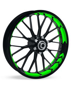 Felgenbettaufkleber Arrow NEON
