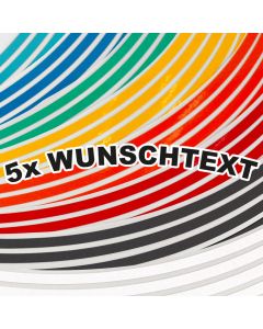 Felgenaufkleber Reflektierend NUR WUNSCHTEXT