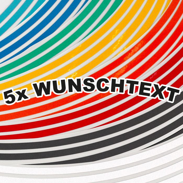 Felgenaufkleber Reflektierend NUR WUNSCHTEXT main product photo