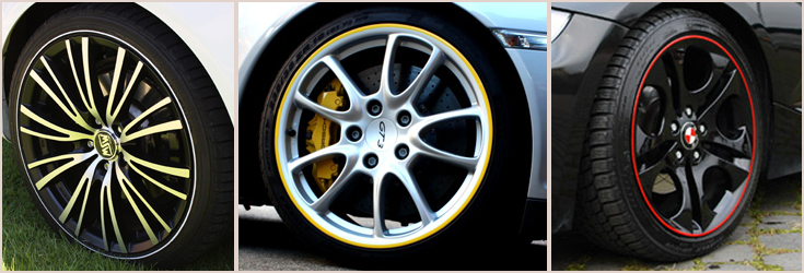 Felgenrandaufkleber reflektierend Auto