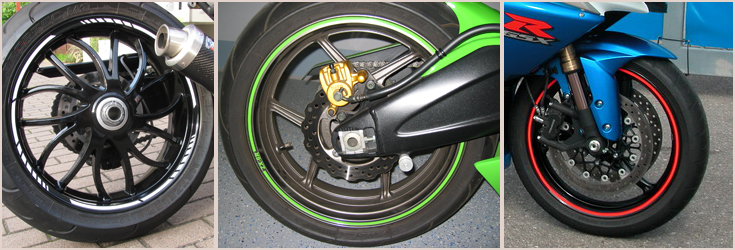Felgenrandaufkleber Motorrad