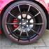 Golf GTI rote Felgenrandaufkleber